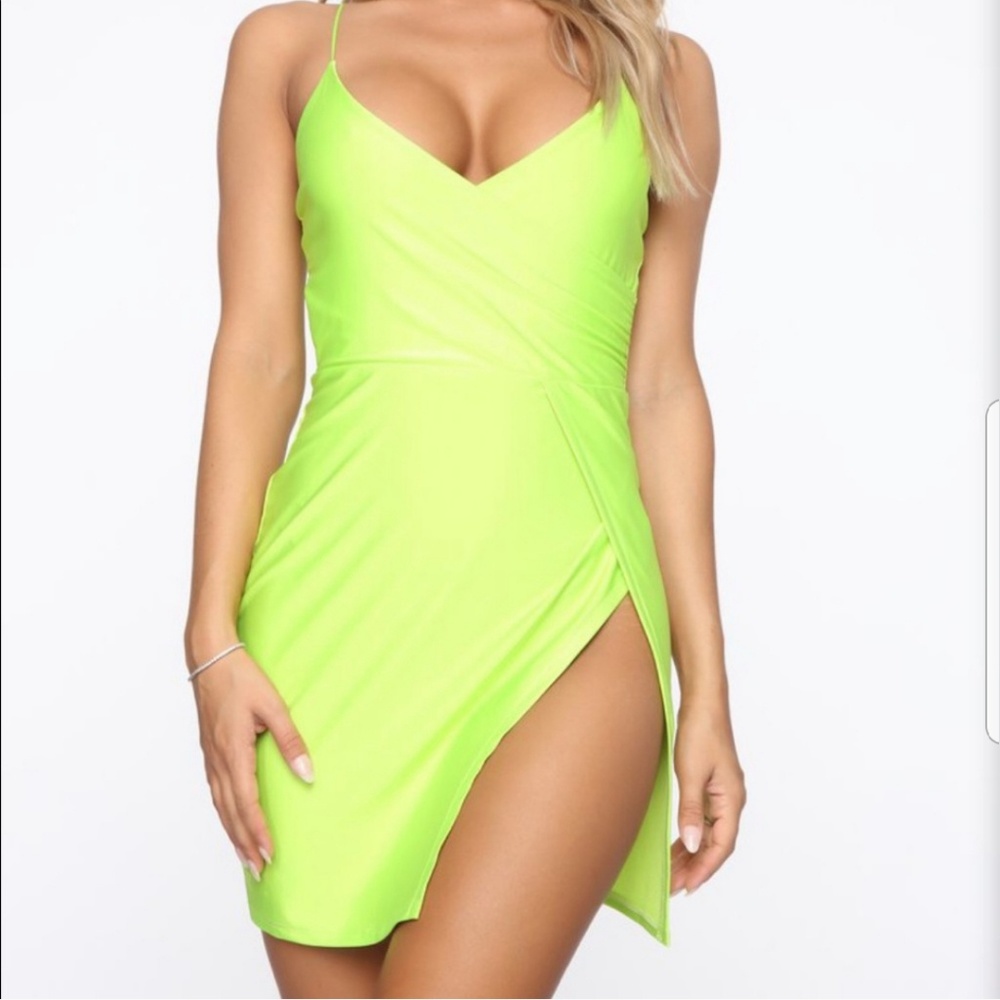 Fashion Nova lime mini dress